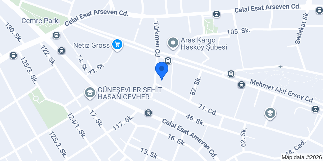 T&D ALORA Alışveriş Merkezi konumu
