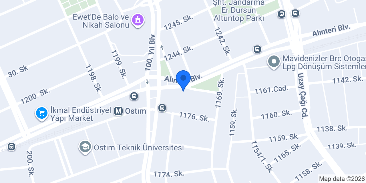 Özaylar A.Ş. - Ostim Şube konumu