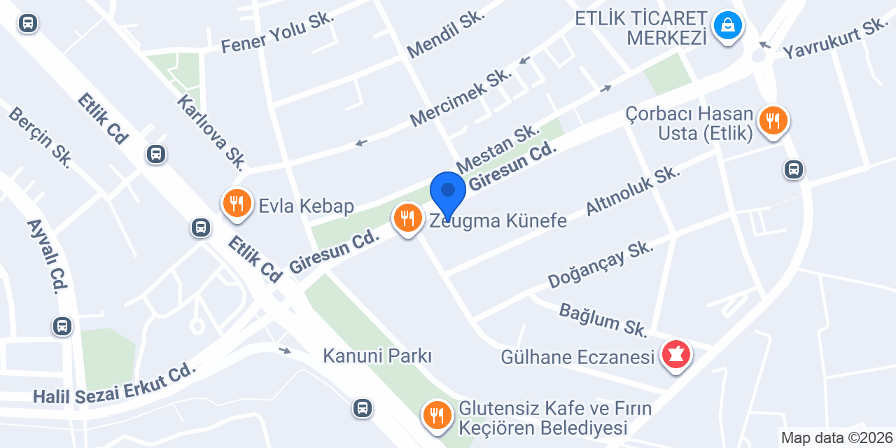 Gül Waffle konumu