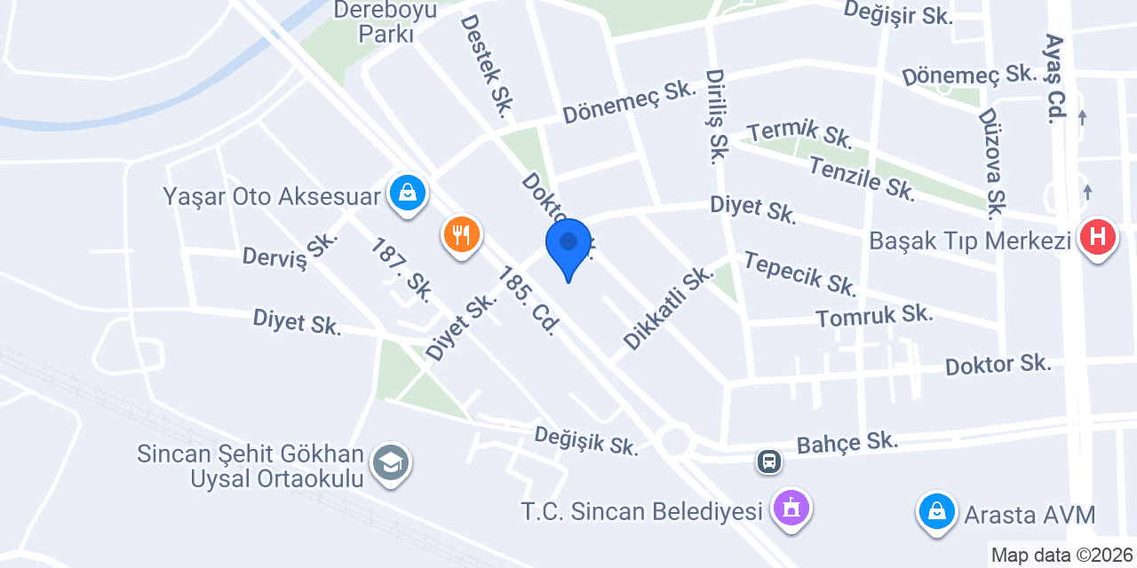 Mavi Yeşil konumu