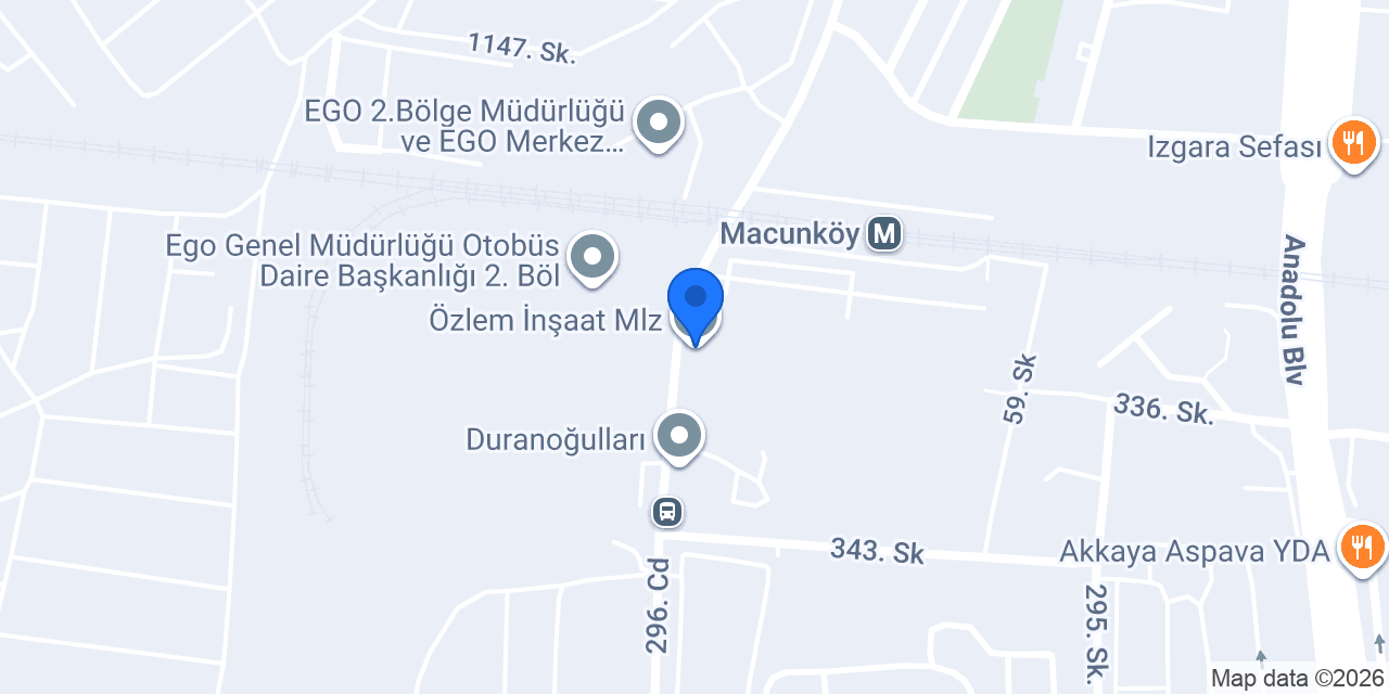 Özlem İnşaat Mlz. konumu