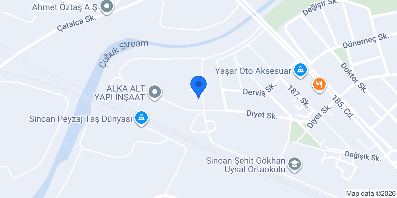Sincan tanker su konumu