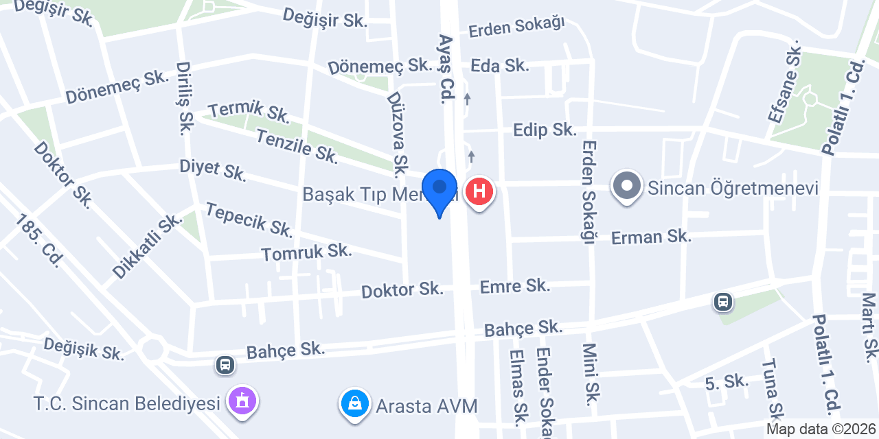 Hekahome | Kurtoğlu Mobilya | Sincan Şubesi konumu