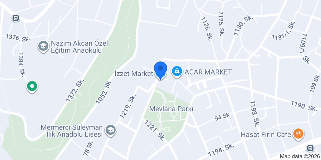 İzzet Market konumu