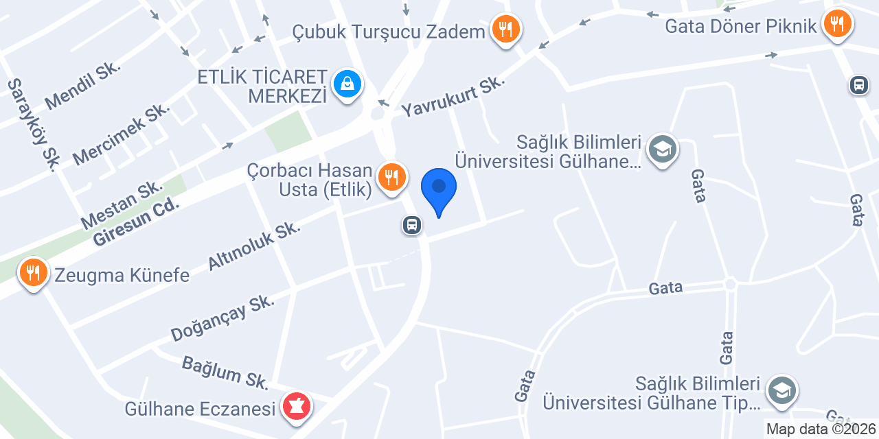 Fakülte Kütüphane Etlik konumu
