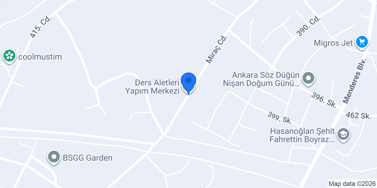 Ders Aletleri Yapım Merkezi konumu