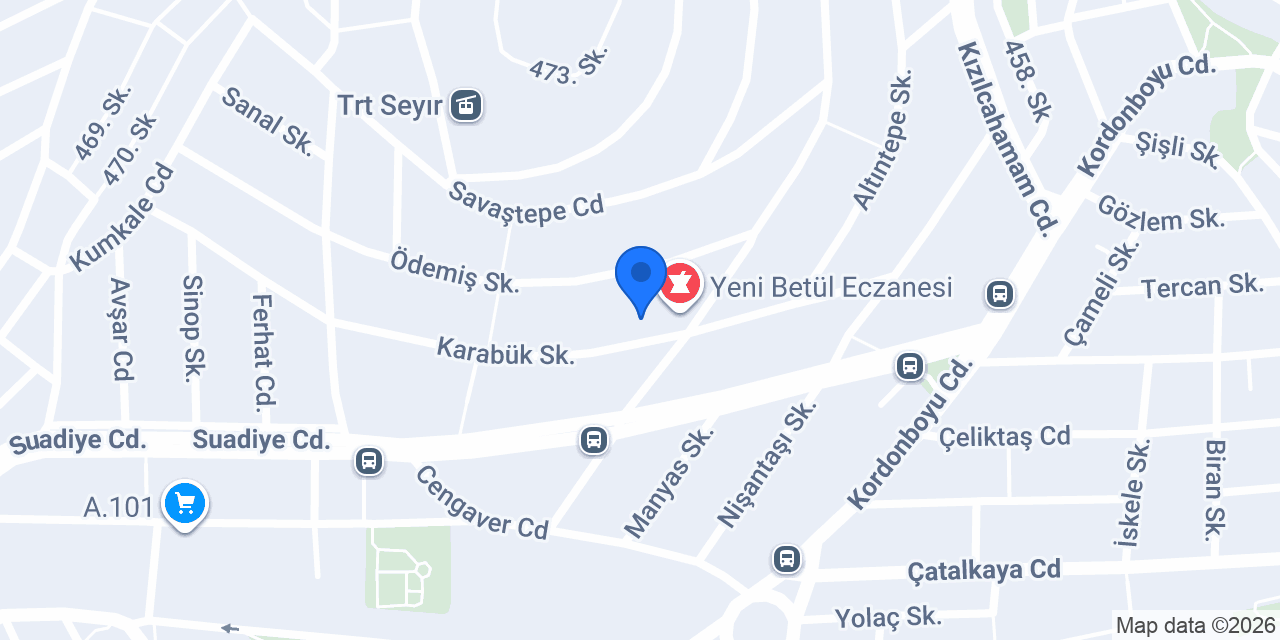 Berra Nur Eczanesi konumu