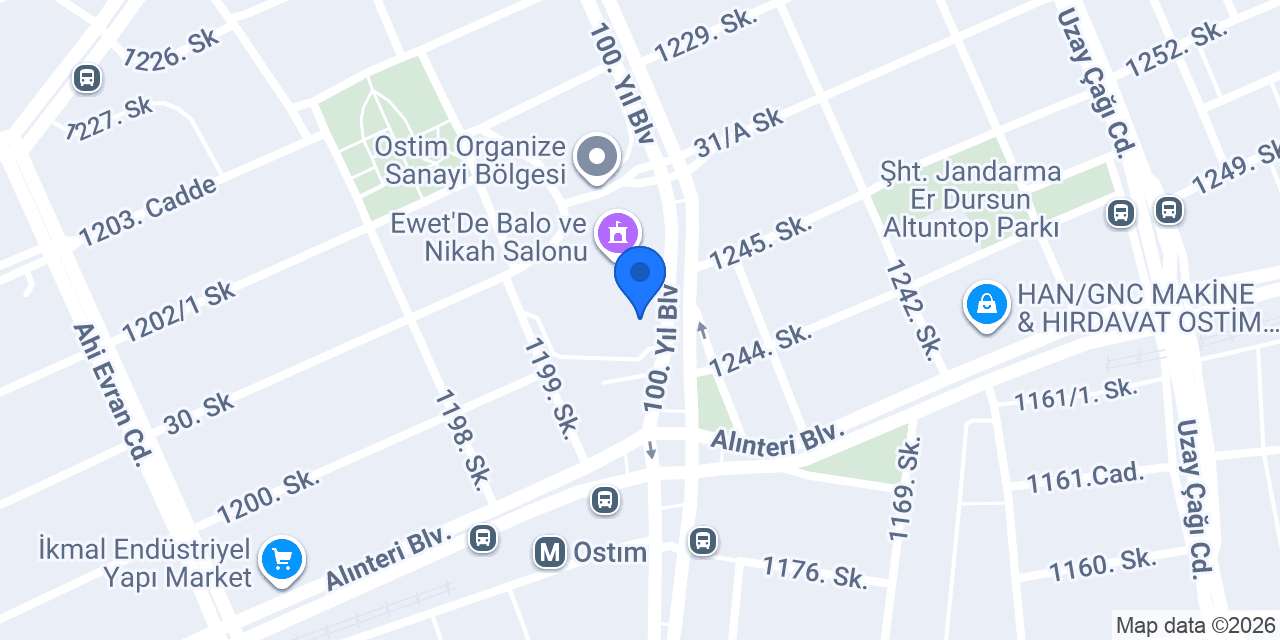 Halkbank Ostim Şubesi konumu