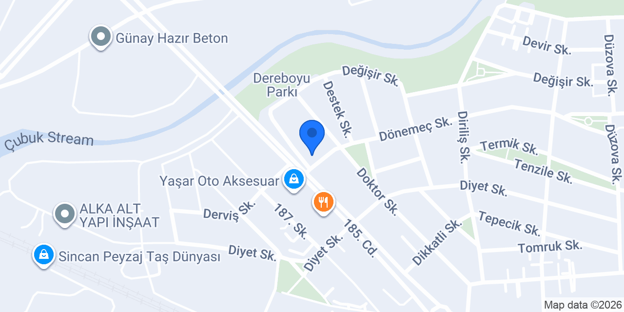 Şenol Yapı Market Ankara Panel Kapı Sincan konumu