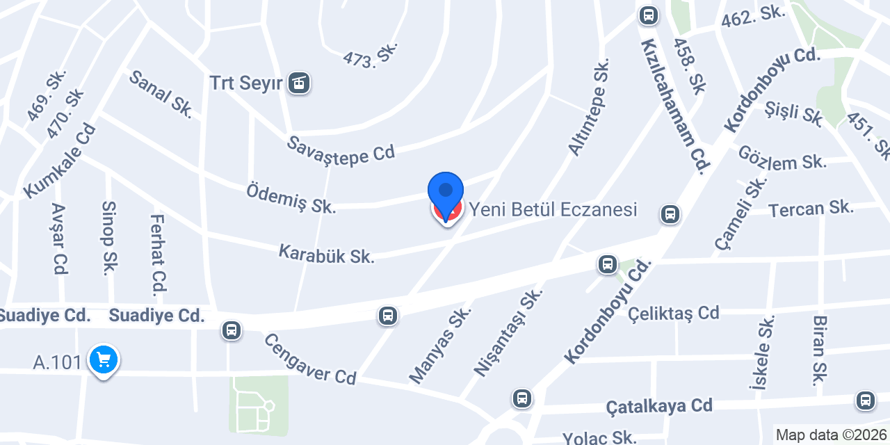 Yeni Betül Eczanesi konumu