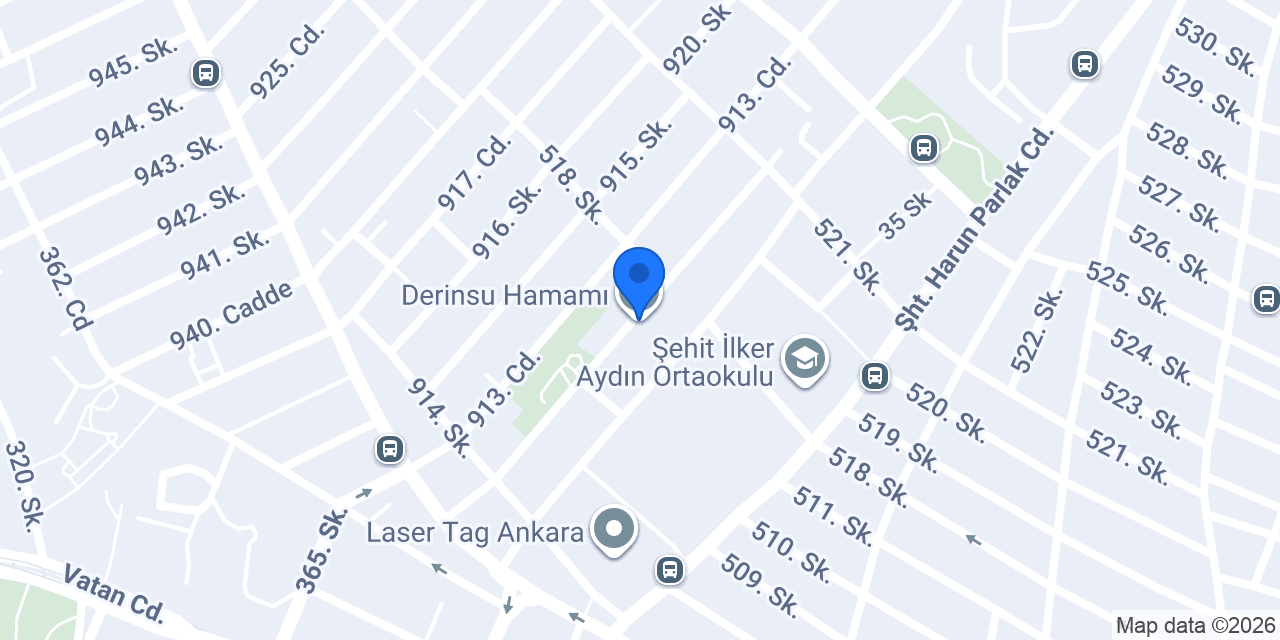 Derinsu Hamamı konumu