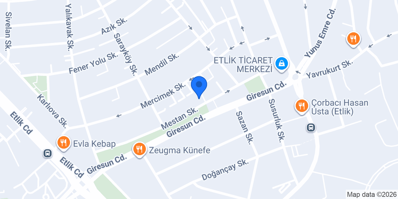 Domino's Pizza Etlik konumu