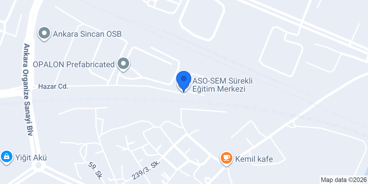 ASO-SEM Sürekli Eğitim Merkezi konumu