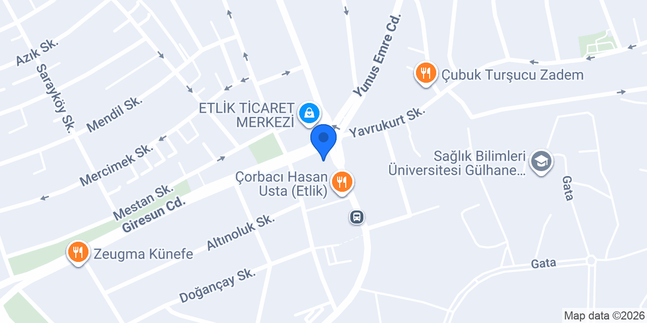 Oskar Pastanesi Etlik konumu