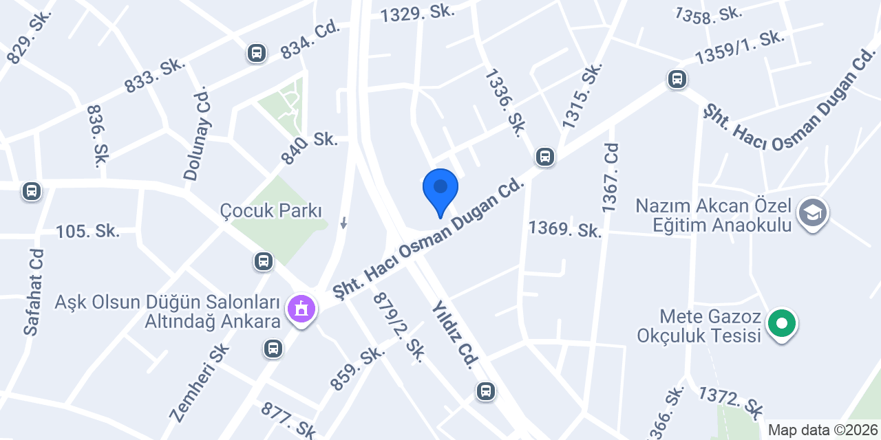 Ankara Yıldıztepe Domino's Pizza konumu
