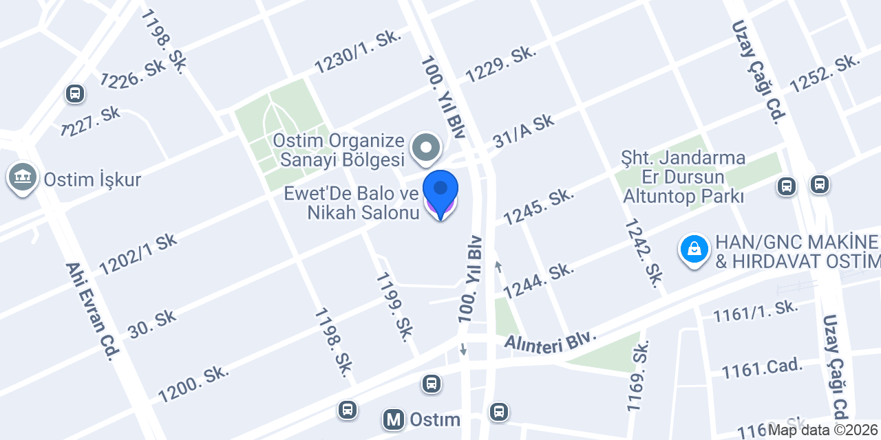 Ewet'De Balo ve Nikah Salonu konumu