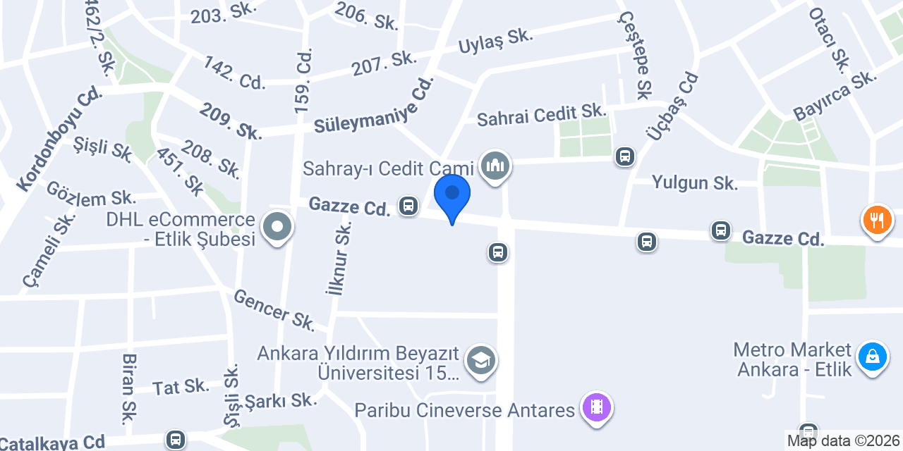 Sütlüce Kadayıf Ankara Etlik konumu