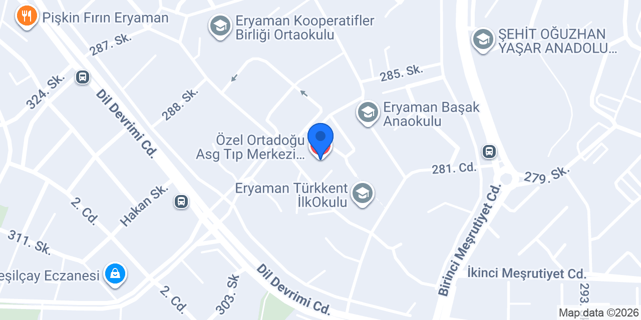 Özel Ortadoğu Asg Tıp Merkezi -Eryaman /ANKARA konumu