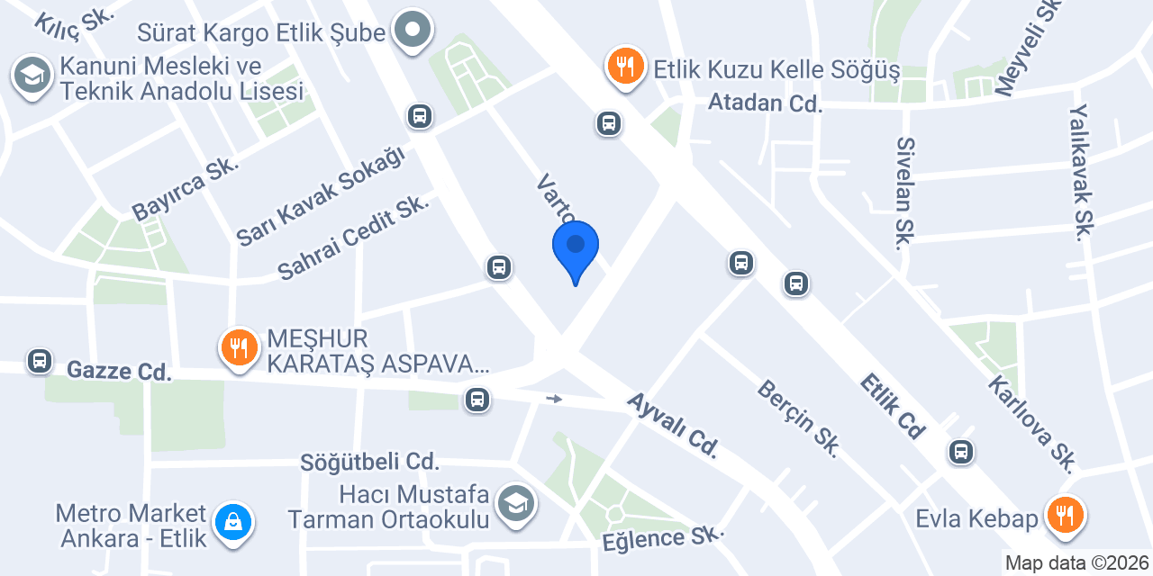 KTZ AVIZE AYDINLATMA konumu