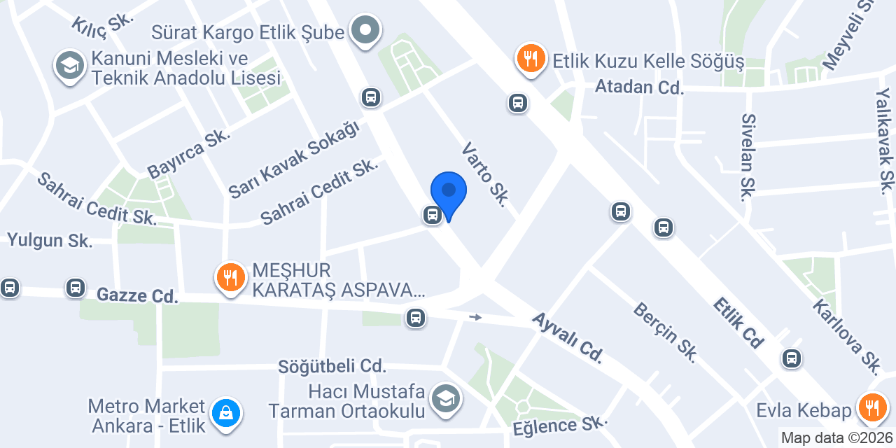 VOZOL TERA ANKARA konumu