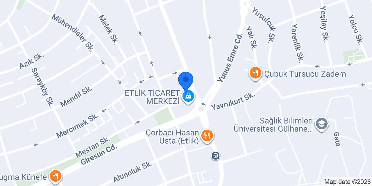 Çam Sıcak Fırın konumu