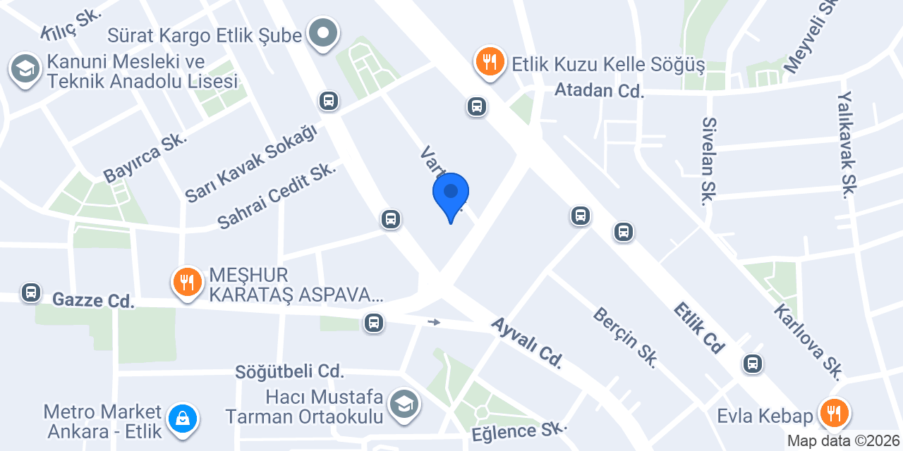 Etlik Helal Market - Halal Dünya Marketleri GİMDES konumu
