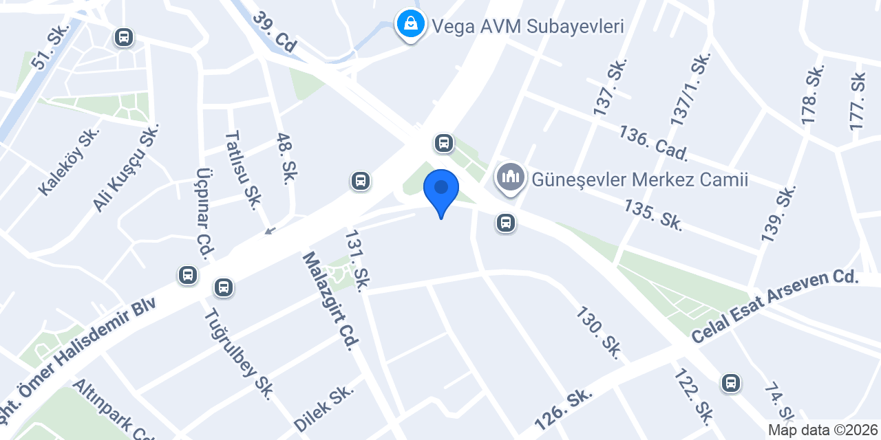 Vet Extra Güneşevler Veteriner Kliniği konumu