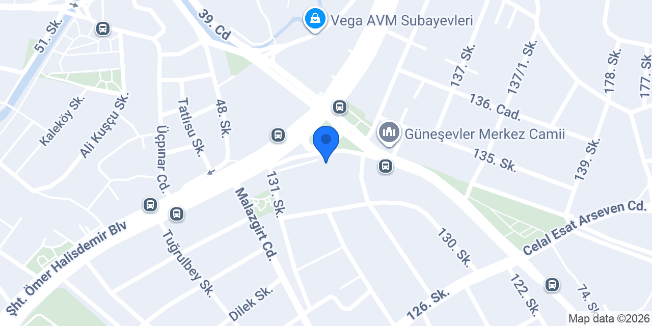 Güneşevler Sürücü Kursu konumu