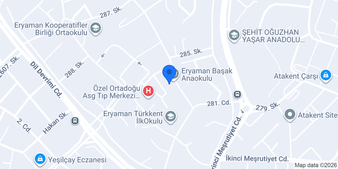 Eryaman Başak Anaokulu konumu