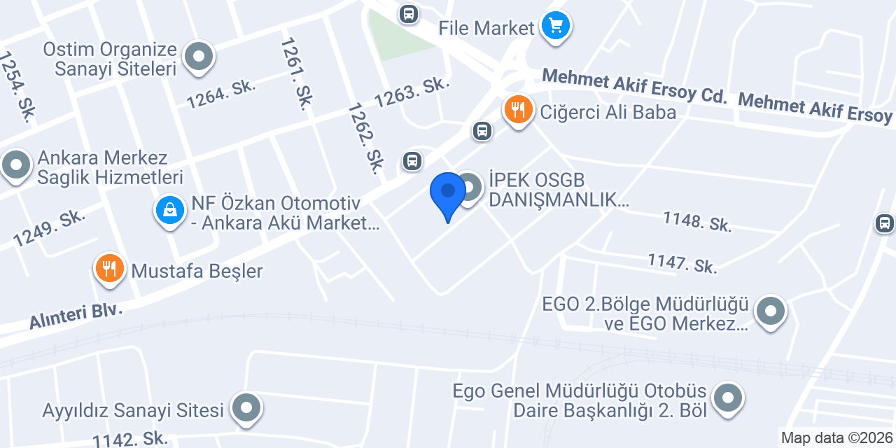 İnkotes San. Tic. Ltd. Şti konumu