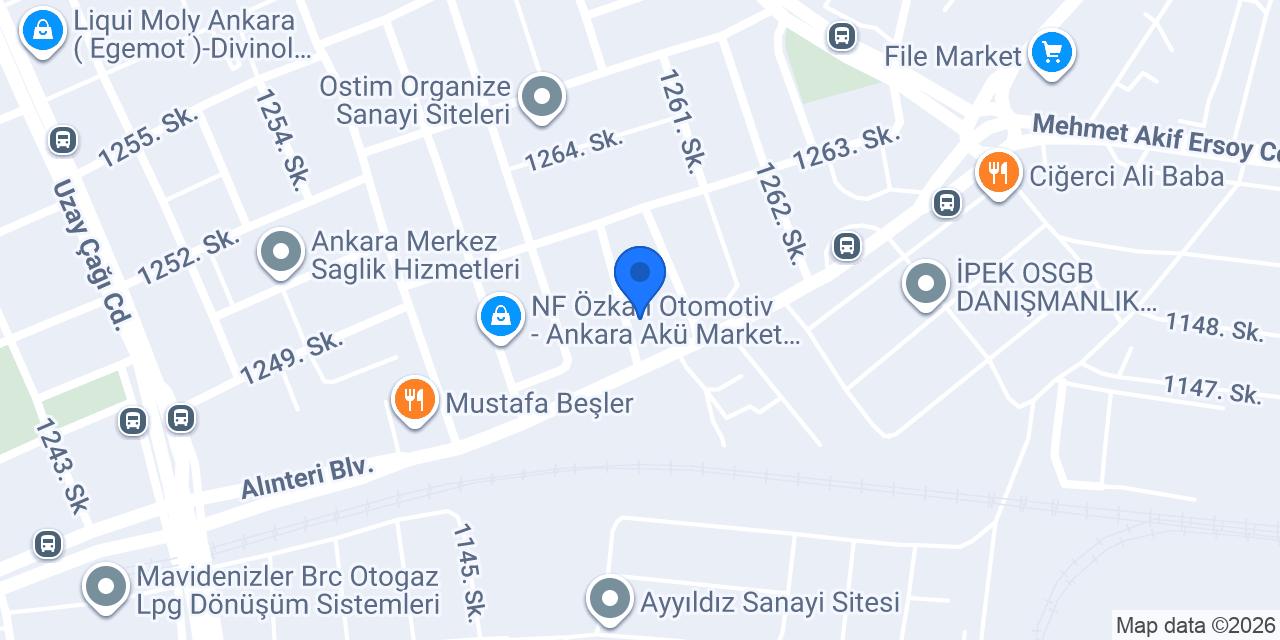 Parpar Oto Yedek Parça A.Ş. konumu
