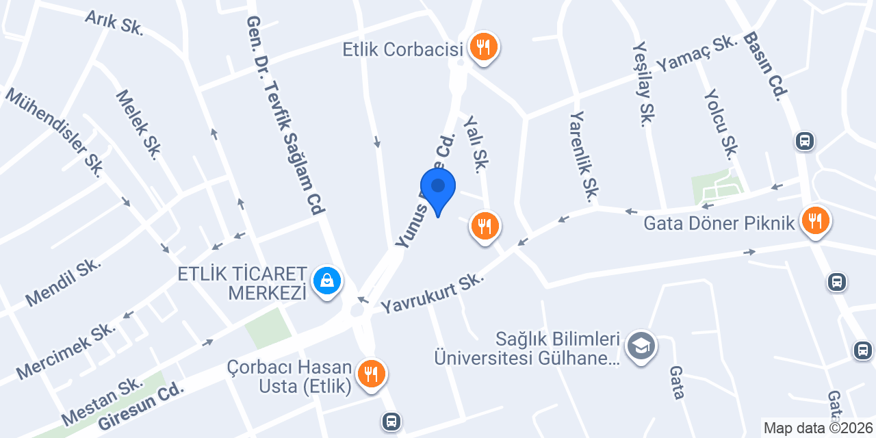 Vakıf Katılım Etlik Şubesi konumu