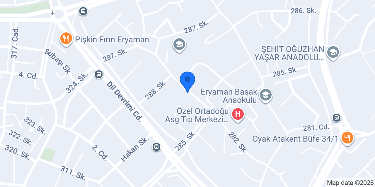 Çilingir Eryaman konumu