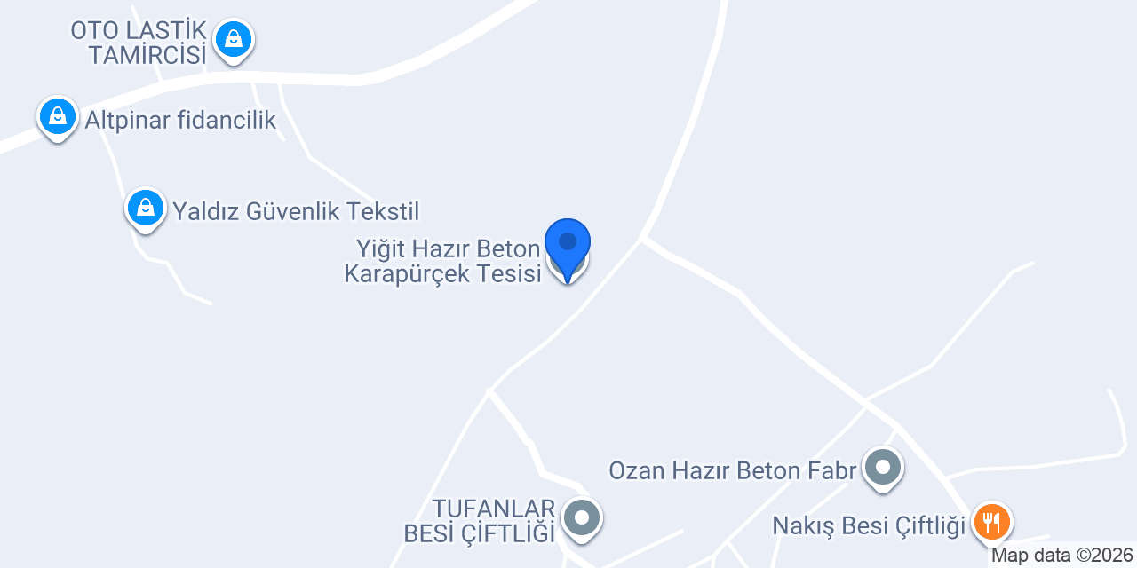 Yiğit Hazır Beton Karapürçek Tesisi konumu