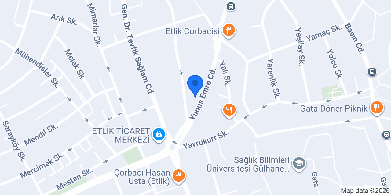 Albaraka Türk Etlik Şubesi konumu
