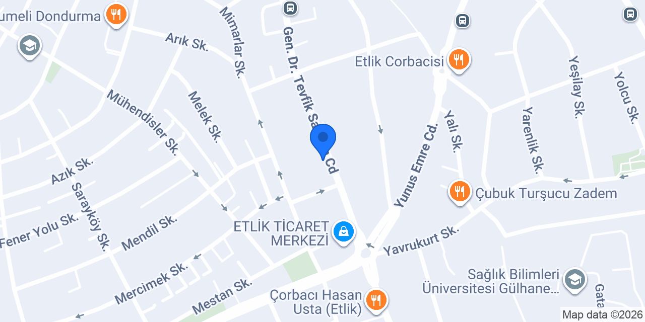 QNB Etlik Şubesi konumu