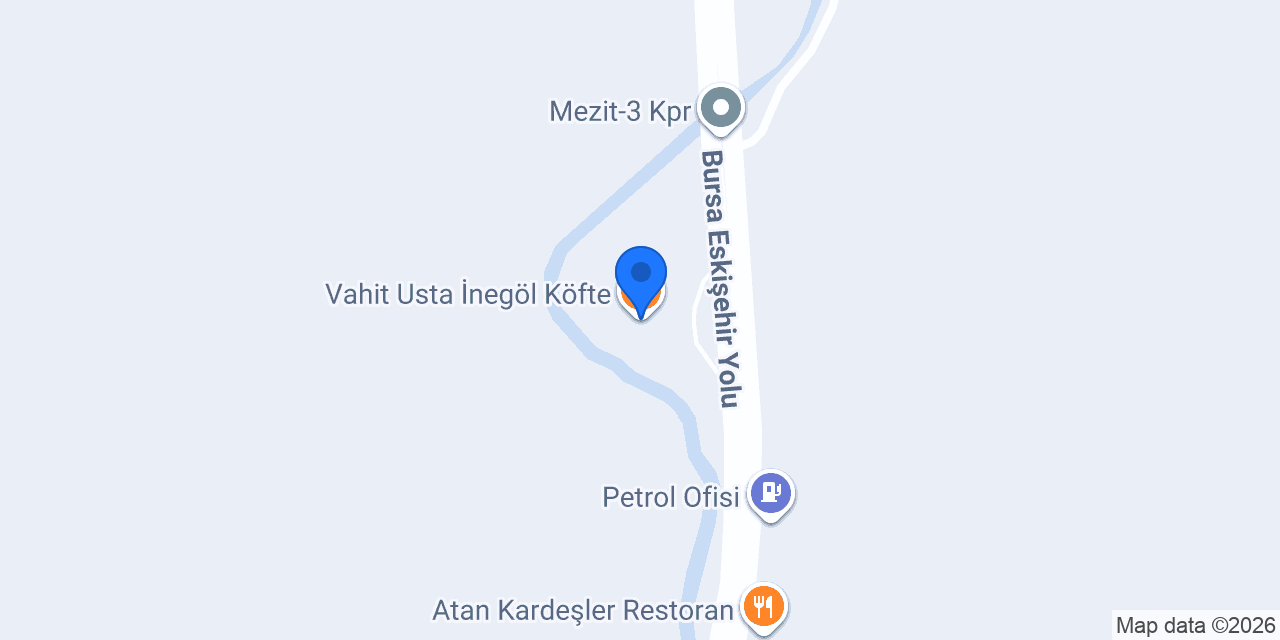 Vahit Usta İnegöl Köfte konumu