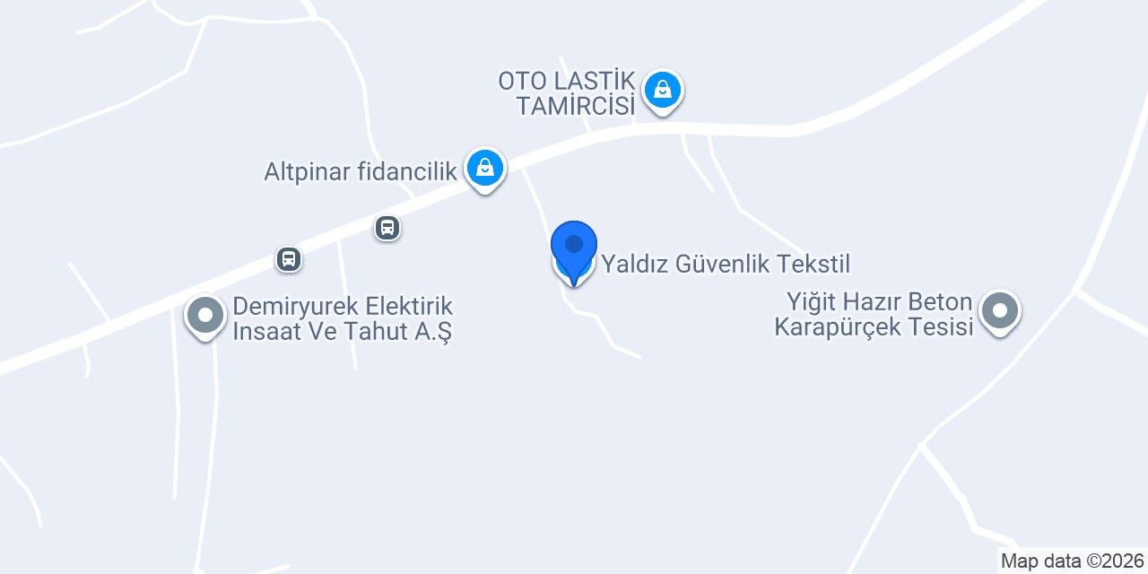 Yaldız Güvenlik Tekstil konumu