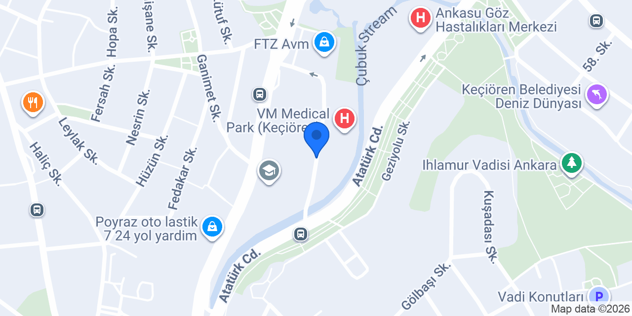 Op. Dr. Sevgi YILDIRIM ALTA konumu