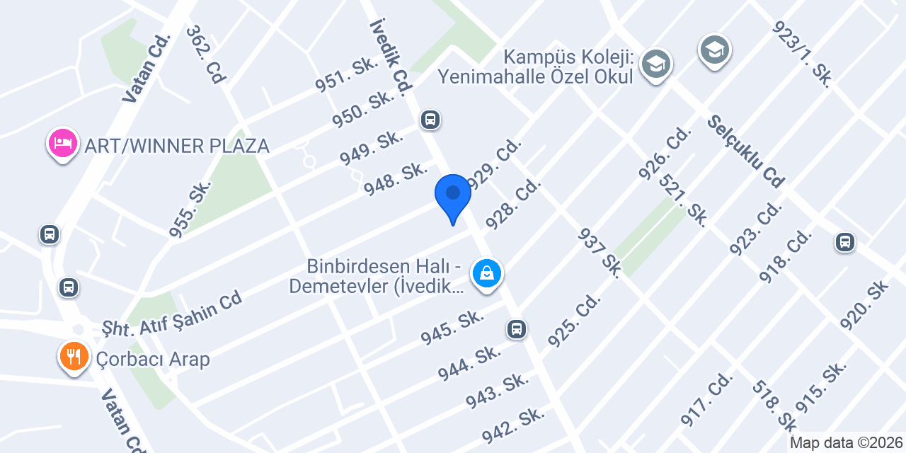 Sarıoğlu Tuhafiye konumu