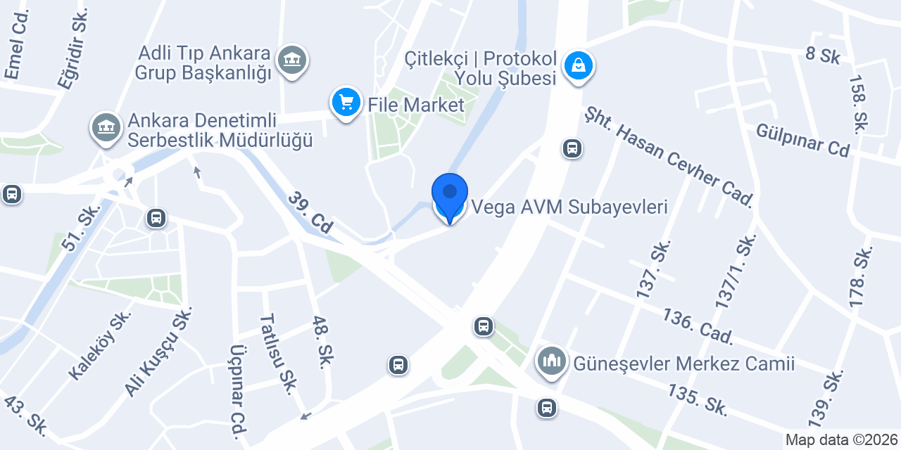 Vega AVM Subayevleri konumu