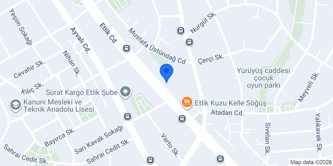 Duka Baklava Ankara Şubesi konumu