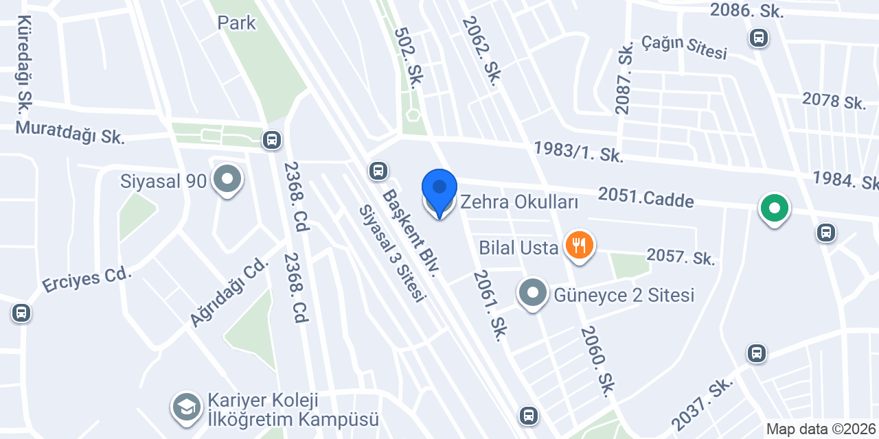 Zehra Okulları konumu