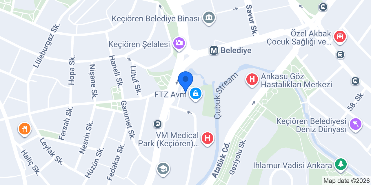 Çiçekmatik24h Keçiören konumu