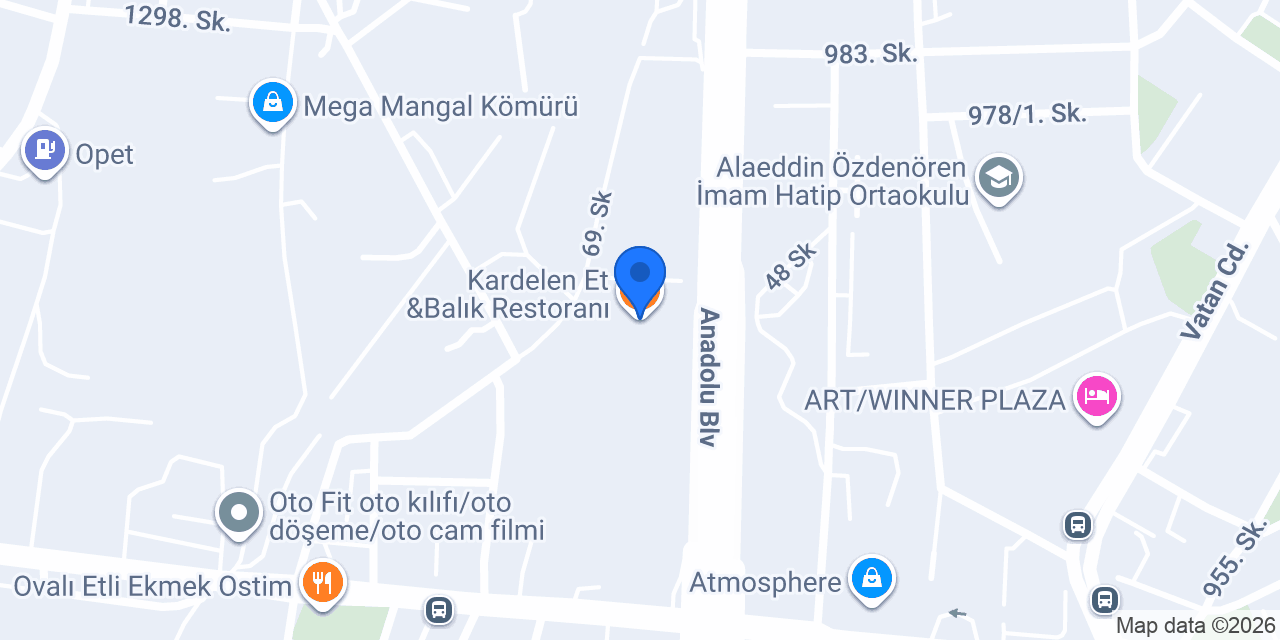 Kardelen Et &Balık Restoranı konumu