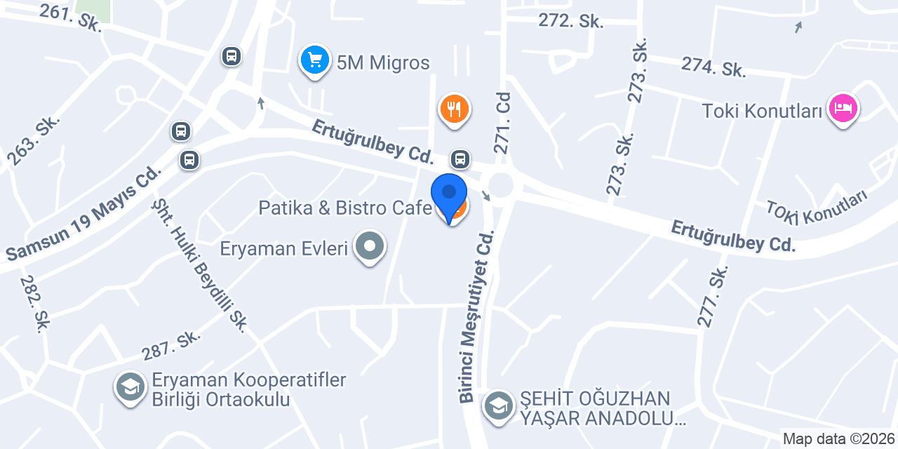 Patika & Bistro Cafe konumu