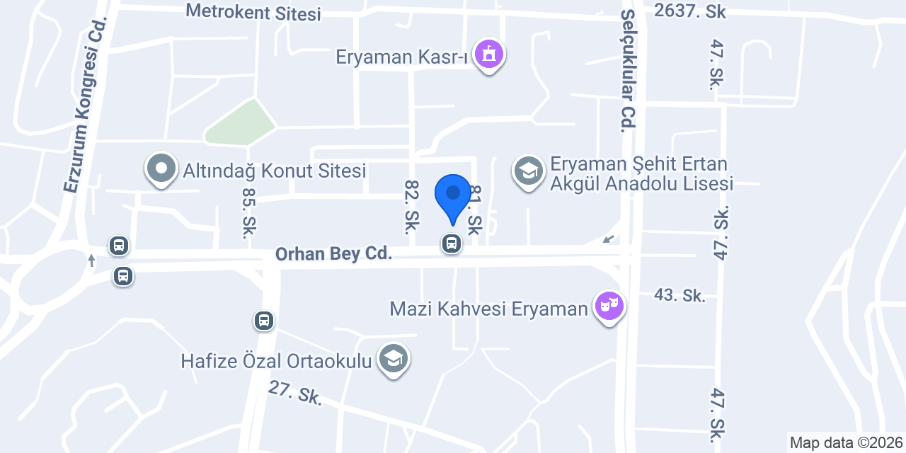 Ptt Bank Eryaman Şubesi konumu