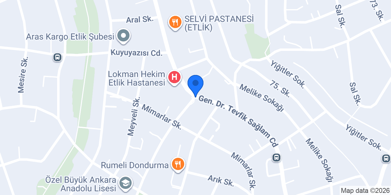 Etlik karakol taksi duragi konumu
