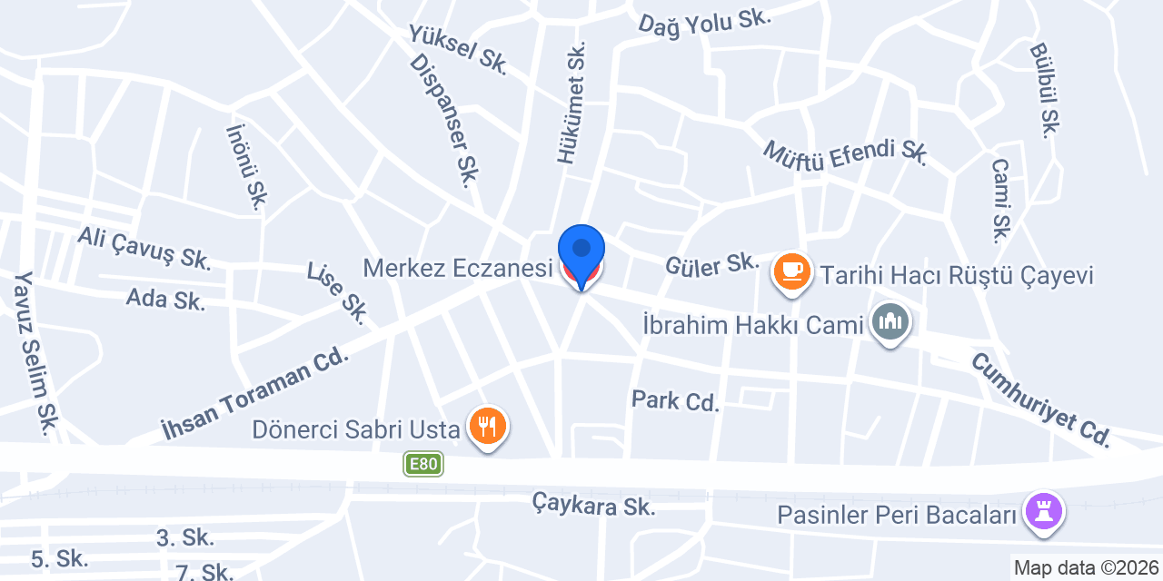 Merkez Eczanesi konumu