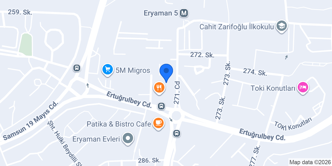 Fakülte Kütüphane Eryaman konumu